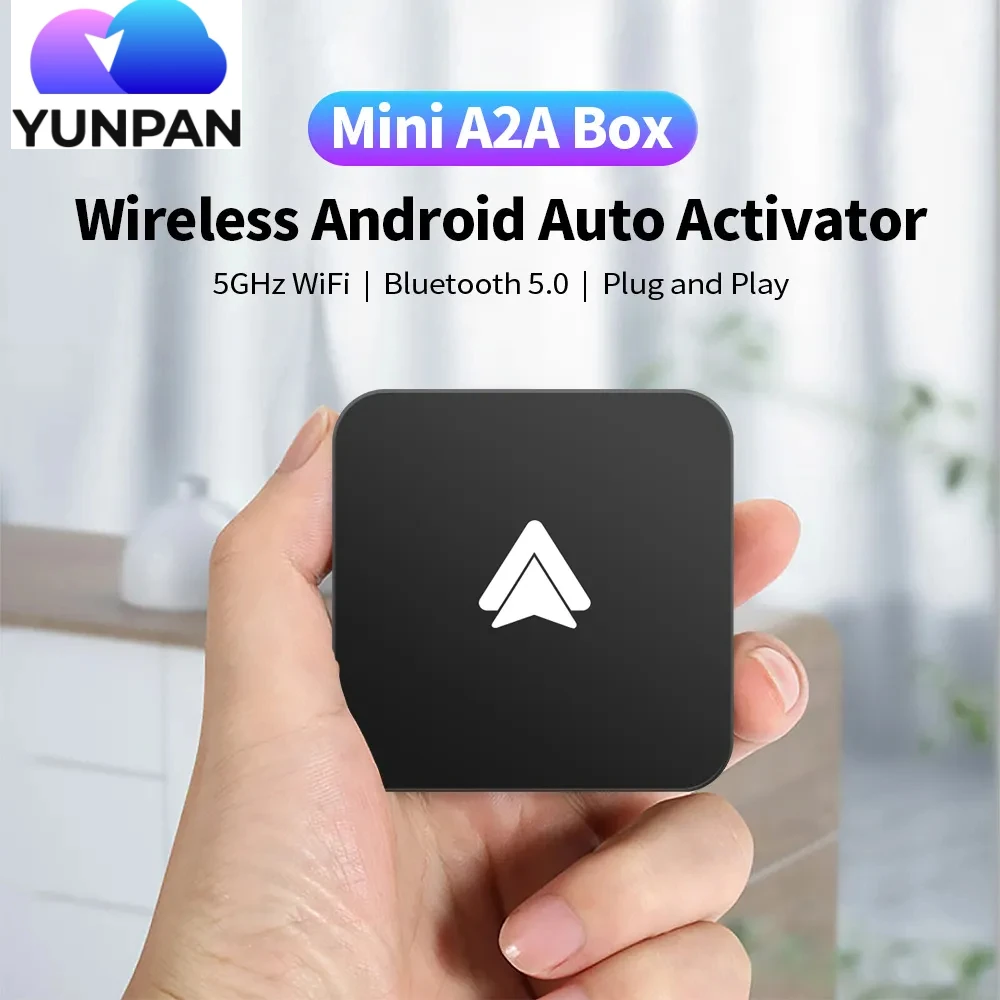 YunPan A2 Wired To Wireless Android Auto Adapter For Wired Android Auto Ai Box Wifi Auto Connect Map