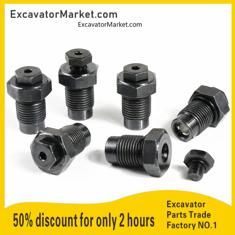 Excavator Parts Breaking hammer nitrogen valve 68 75 100 140 gun hammer inflatable nozzle exhaust valve gun head screw