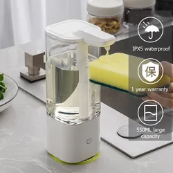 Hand Free 500ml Automatic Soap Dispenser Touchless Sanitizer Dispenser Smart Sensor Liquid Soap Dispenser for Kitchen Bathroom