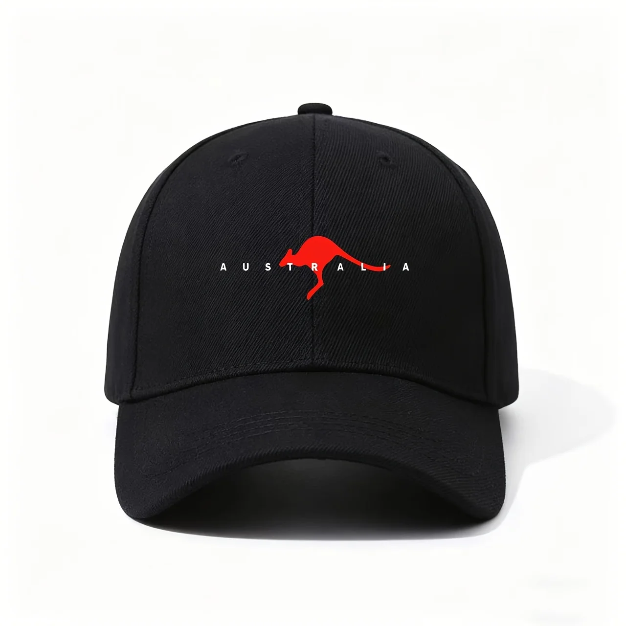 Red Kangaroo Logo Baseball Cap - Adjustable Lightweight Breathable Suitable for Sports, Beach, Campus, Gym, Gift with Kangaroo P