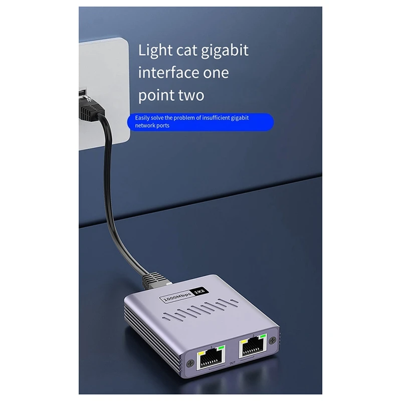 Network Cable Splitter, Gigabit Network Port, One To Two Allocation, Interface Extension, One To Two Conversion