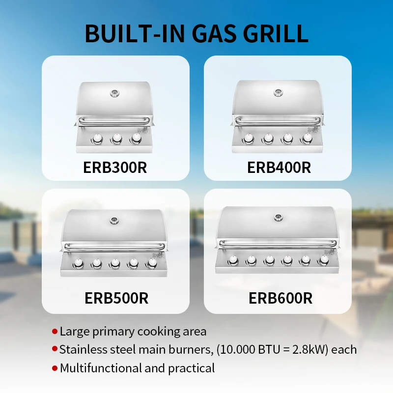 Portable Outdoor Propane BBQ Grills Gas Kitchen Griller for Barbeque for Outdoors