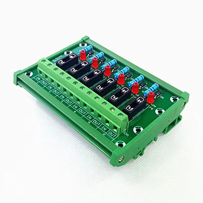 

DIN Rail Mount 6 Position Fuse Module Board,Fuse holders for Medium Blade ATO/ATC AC/DC 5~32V.