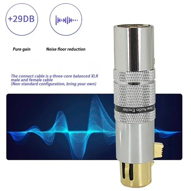 

Noiseless In-line Microphones Preamp with 29dB Enhancement for Clean Recordings Enhances Sound Preamps Mics Accessory