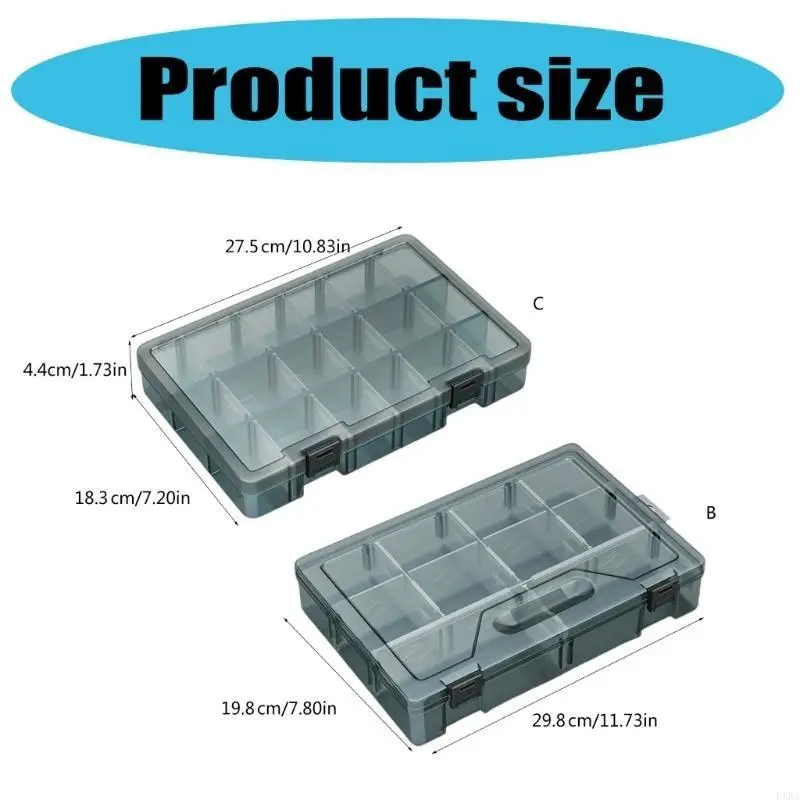 Organizzatore stoccaggio KXRA Small Parts con custodia per gioielli hardware sul coperchio