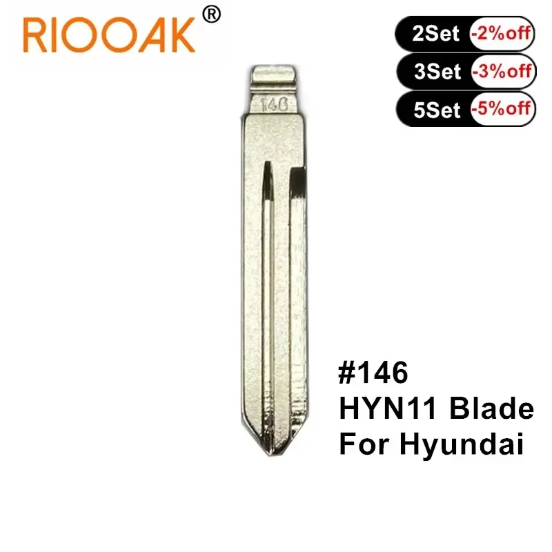 10Pcs #146 HYN11 Uncut Flip Key Blade Metal Blank Compatible KD VVDI Remote Key Replacement Spare Parts For Hyundai Mistra Car K