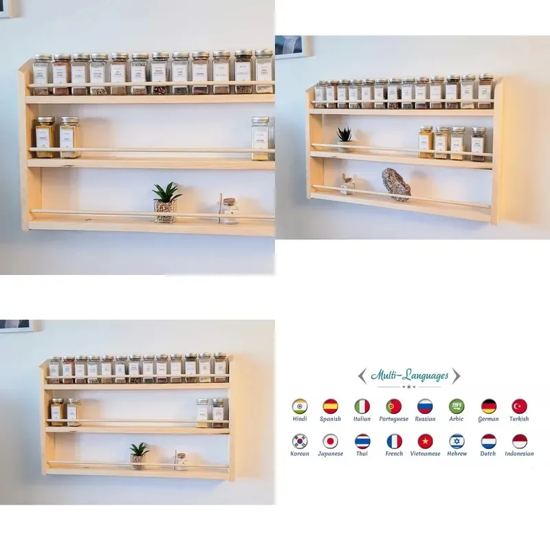 Fragrance Rack Kitchen Wall Storage Durable Suitable Home Cooking Areas