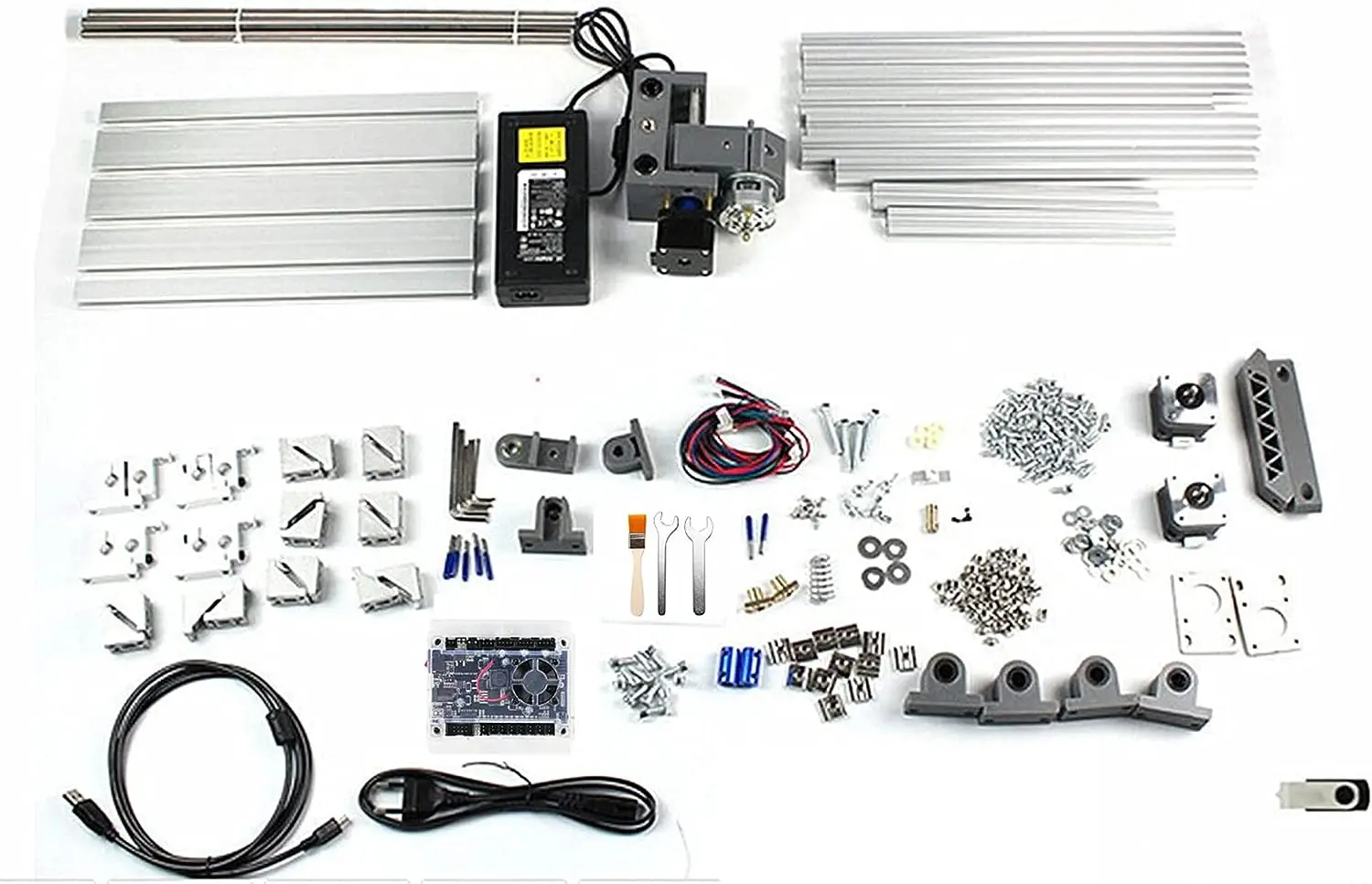 Gravador do laser do CNC com controlador, máquina de gravura de 3 eixos, máquina de trituração do PWB, DIY, 3018, 3W, 5W, 10W, 15W, 20W, controle