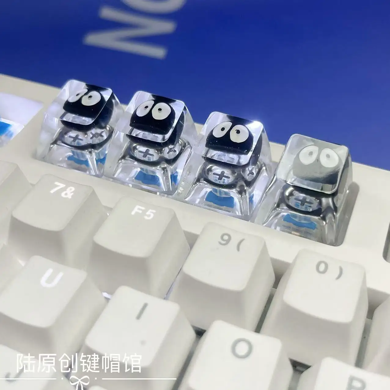 DIY Cartoon Anime Coal Ball Keycaps SA Highly Customized Resin Translucent Black Elf Mechanical Keyboard Keycaps