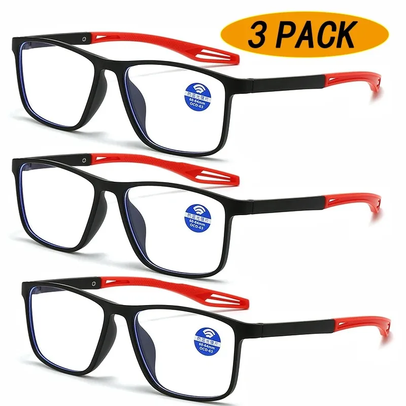 3 Pairs of Sports Reading Glasses with A Selectable Degree Range of 1.0 To 4.0 Suitable for Professionals and Sports Enthusiasts