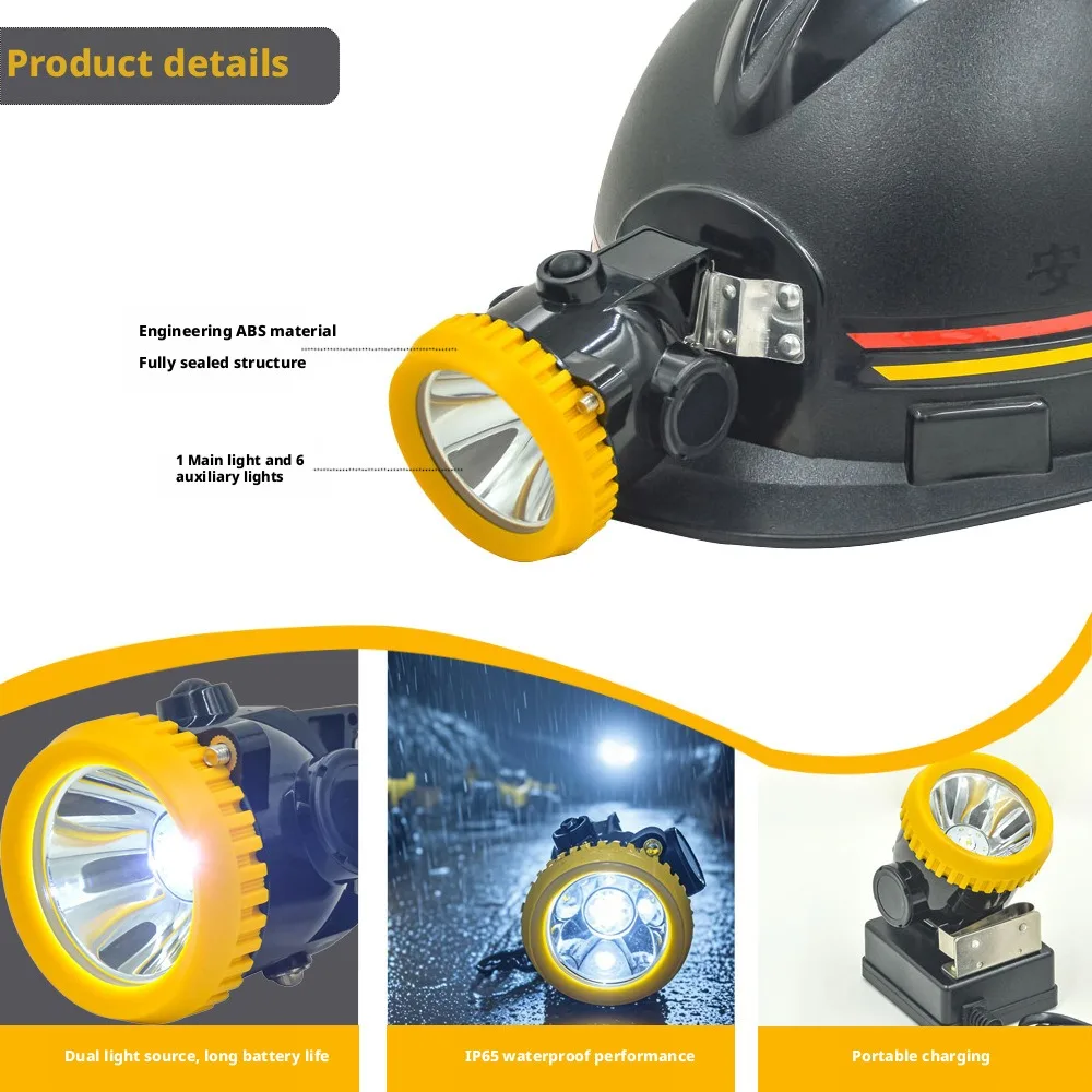 Head-Mounted Miner's Lamp Headlight Led Explosion-Proof Lithium Battery Kl2.5lm Suitable Marine Use Exploration Rescue Lighting