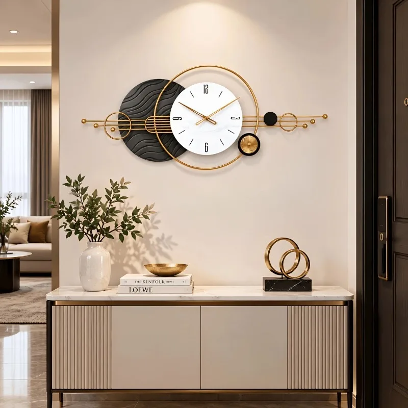 Metal Wall Clock Large Stylish Silent Creative Living Room Wall Clocks Modern Decorative Dining Room Clocks Home Decoration
