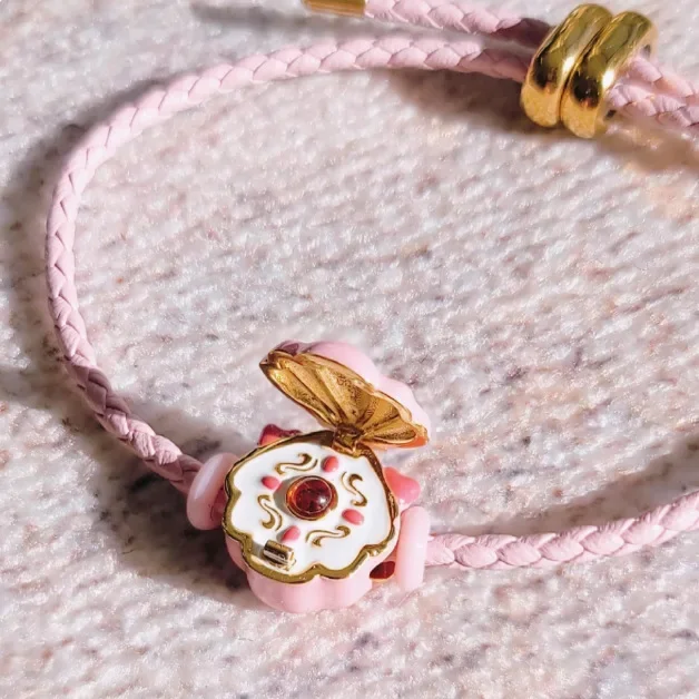 Melody of Mermaid Princess Flip Beaded Bracelet Cute Pink Bracelet Simple Bracelet Jewelry