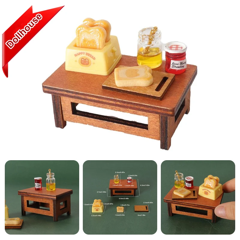 

1:12 кукольный домик, миниатюрная имитация тостов, хлебопечка, варенье, мебель, домашняя модель, декор, игрушка, аксессуары для кукольного дома