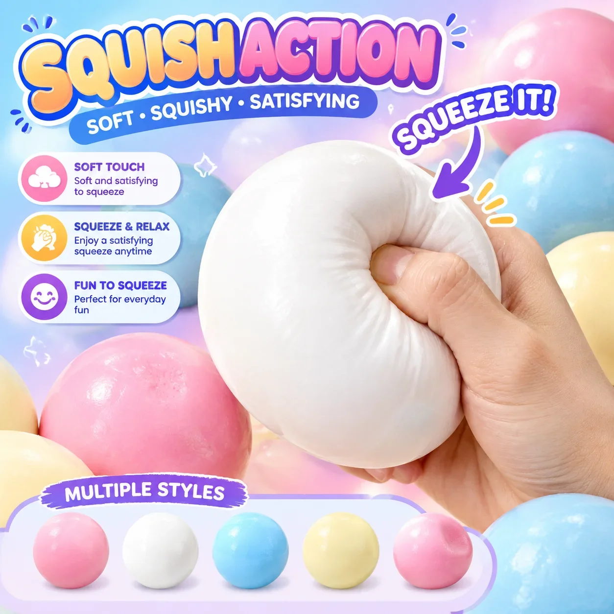 Giant Lucky Ball Squishy Toy Super Soft Water Fluid Stress Relief Rebound Squeeze Toy Cross Border Wholesale Cheap For Kids