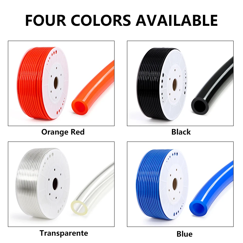 1/5/10m PU Pneumatic Tube Air Hose 4mm 6mm 8mm 10mm 12mm 14mm 16mm 18mm 20mm Polyurethane Tubing Pneumatic Pipe Compressor Hose view 5