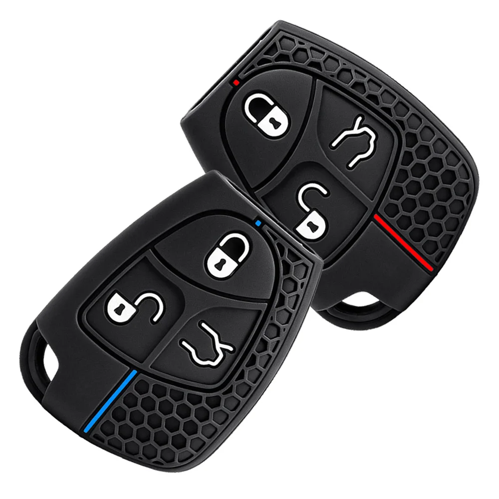 Silicone Car key cover Case For Mercedes Benz C B E Class W203 W211 W204 YU BN CLS CLK