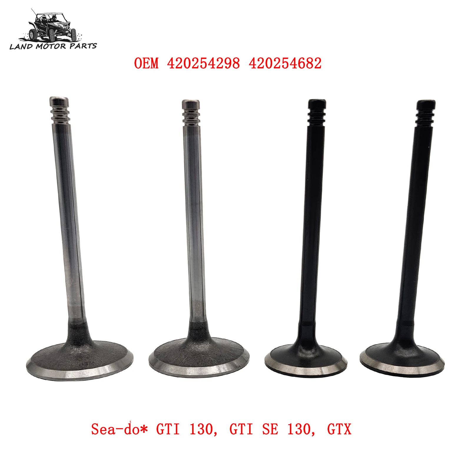 4pcs Intake Valve and Exhaust Valve 420254298,420254682 for Sea motor ,GTI 130, GTI SE 130, GTX