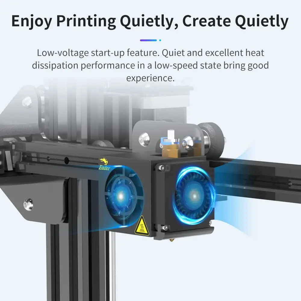 Creality Offizieller Ender 3/CR-10S 4010 Lüfter DC 24V Extruder Hotend Lüfter 40x40x10mm und DC 24V Turbo Lüfter 3D-Drucker Kühllüfter – Detail 3