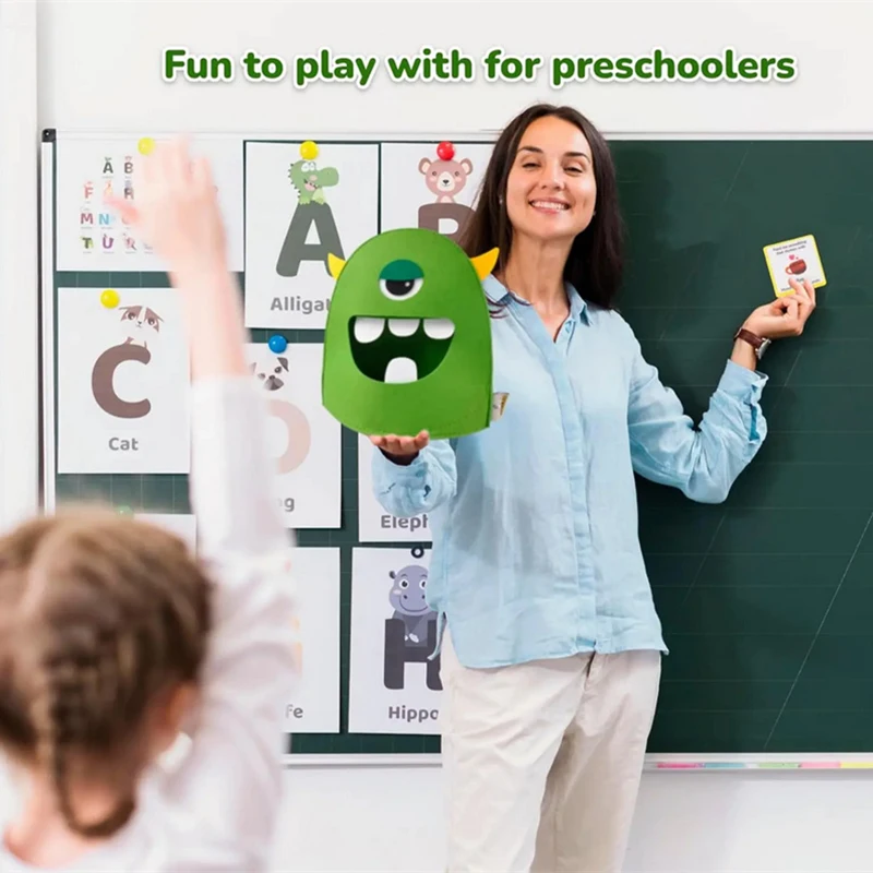Alphabet Learning Toys Matching Colors Shape Felt Toys Letter Recognition Monster Eating Funny Game Montessori Educational Toys