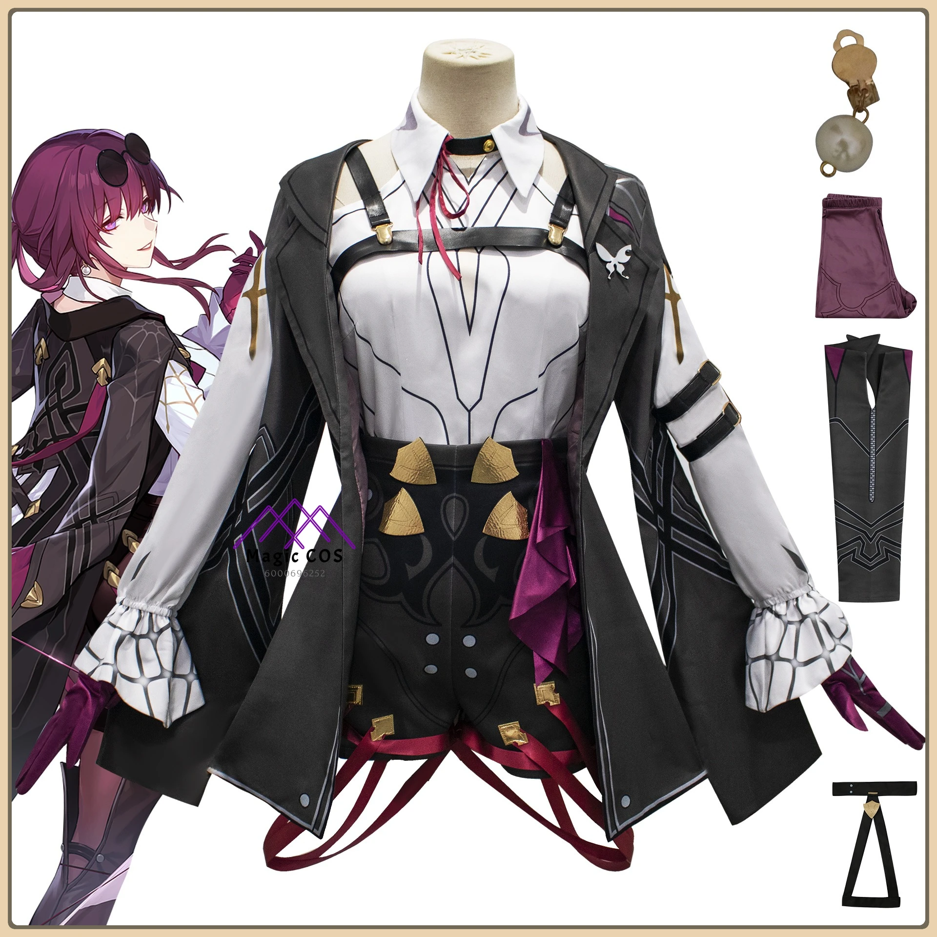 

Honkai Star Rail Kafka Cosplay Costume Women's Anime Tight Set High Quality Full Set Anime Outfit for Anime Exhibition Party