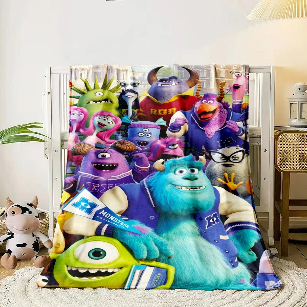 MINISO Monsters University HD Print Blanket.Oversized Soft Warm Flannel All-season Blanket.Use Sofas,air Conditioner Blankets