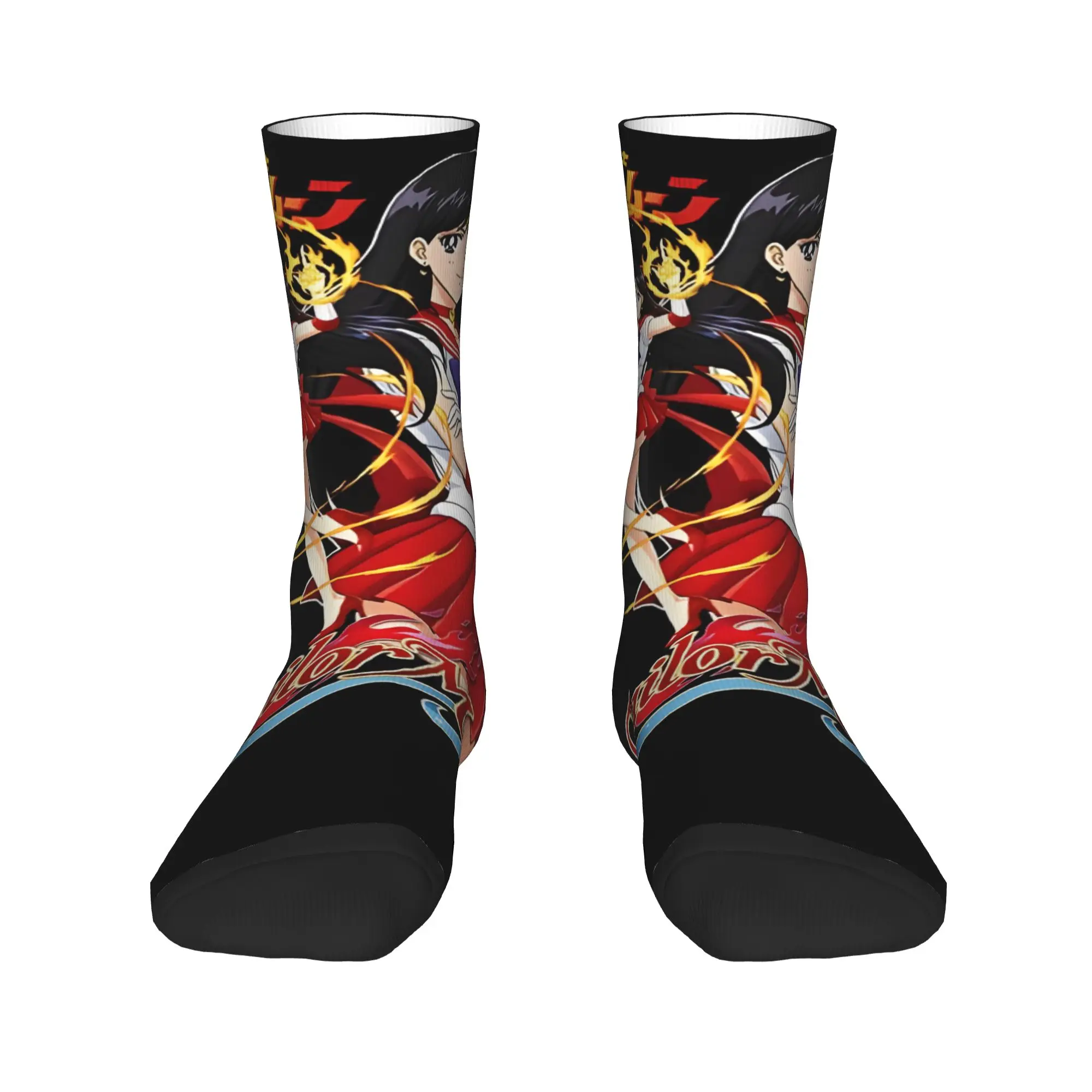 

Funny Sock Bandai Sailor Moon Sailor Mars Flaming Beauty Vintage Quality Pattern Printed Men Crew Socks Novelty Men's Socks