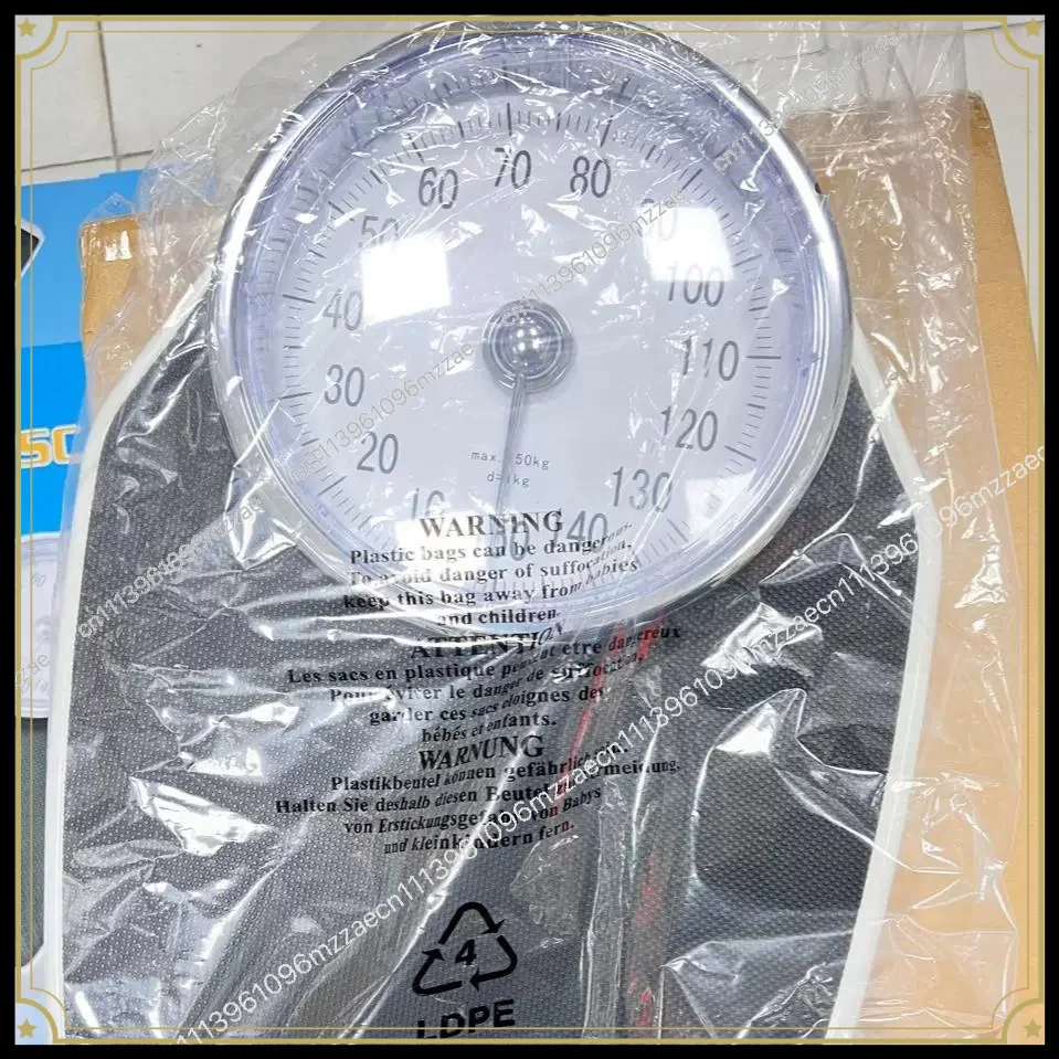 Large Dial Mechanical Bathroom Scale, English Version Precision Pointer Weighing Machine 150kg, Durable Spring Balance
