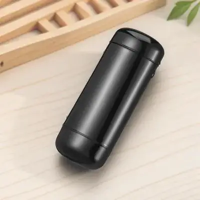 حافظة نظارة معدنية متينة، نظارات شمسية صلبة رفيعة، حماية من السفر، زر جانبي سهل التشغيل للرجال والنساء #6