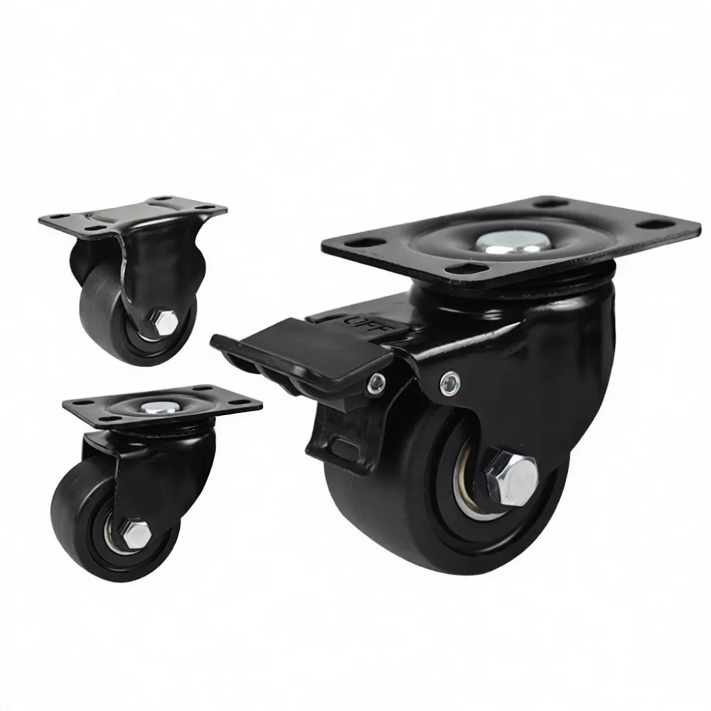 Angu Heavy Duty Industrial Caster Nylon Swivel Wheel Brake Trolley Replacement Hardware Furniture Appliance Cart Mover