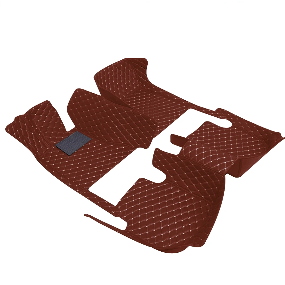 

Car Floor Mat Carpet liners For BMW 3 Series 2005-2011 E90 E91 E92 E93 PU Leather Non-Slip Floor Liner Full Set brown