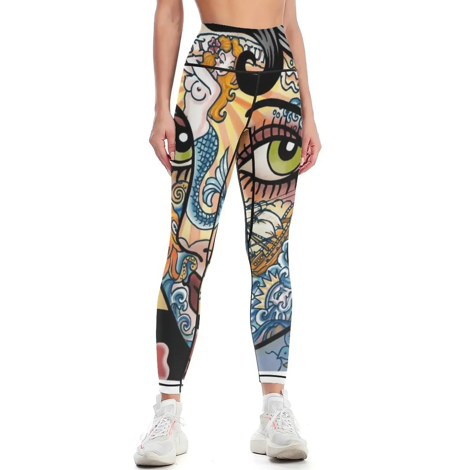 

YS Art Grapich HOT Legend Tuna Electric Leggings push up tights for push up legging for fitness Womens Leggings