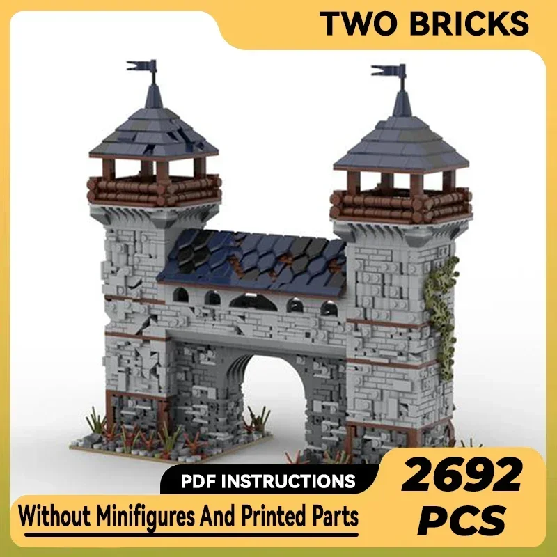 Medieval Castle Model Moc Building Bricks Black Falcon Outpost Technology Modular Blocks Gifts Christmas Toys DIY Sets Assembly