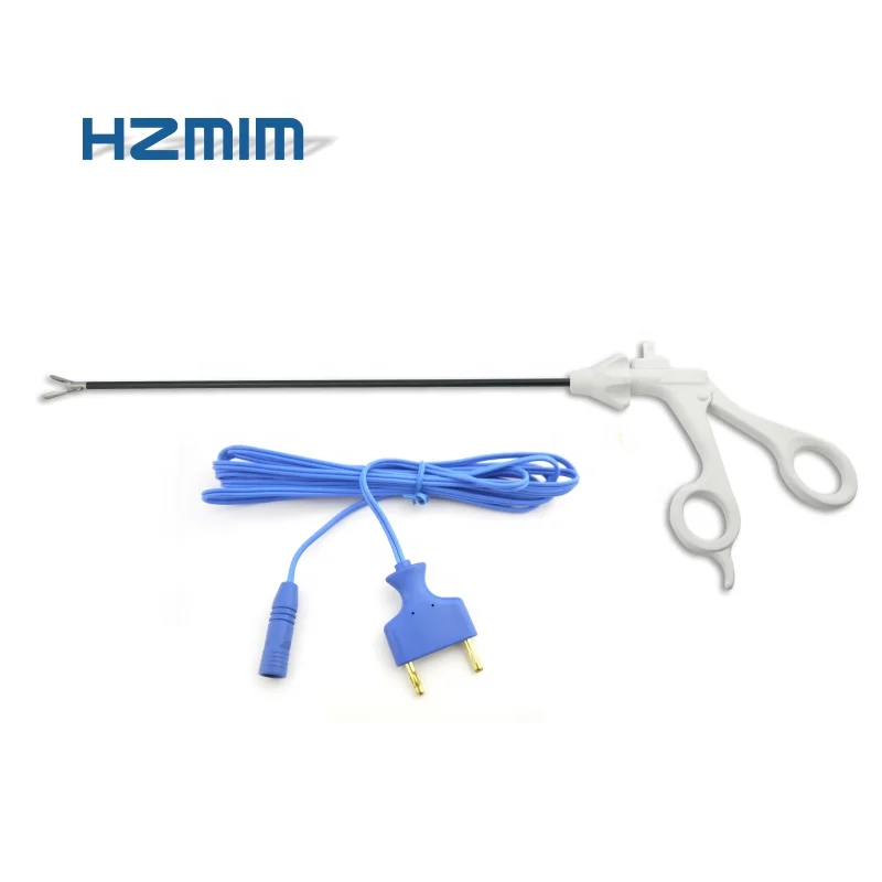 Disposable Laparoscopic Bipolar Electrocoagulation Clamp Double Single Electrode Maryland Bending Clamp