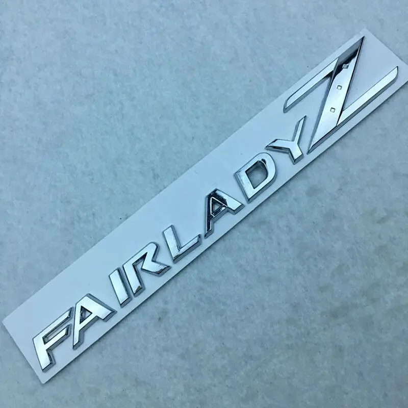 1 Pieces Chrome Silver Fairlady Z Letter Sticker 350Z Z34 370Z Car Assessoires Emblem Badge