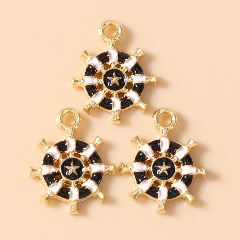 Leslie 20 Stück Charms, 12 x 15 mm, niedliche bunte Segelboot-Ruder-Anhänger für DIY-Ohrringe, Armbänder, handgefertigte Schmuckherstellung, Kunsthandwerk – Detail 10