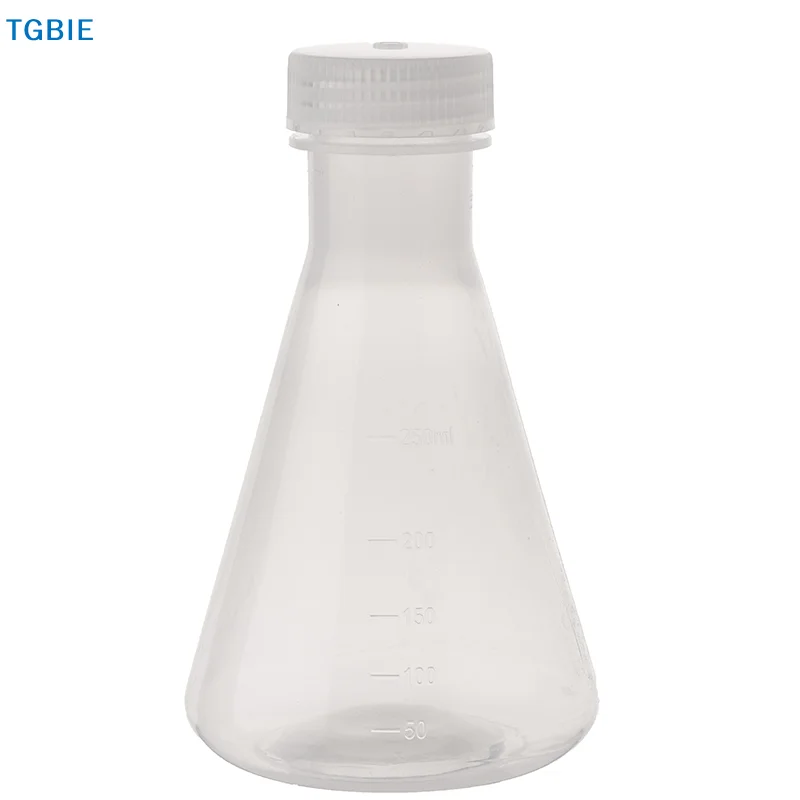 [TL][Y]Frasco Erlenmeyer de plástico para laboratorio de 50 ml a 1000 ml, recipiente cónico con tapa de rosca para experimentos de laboratorio