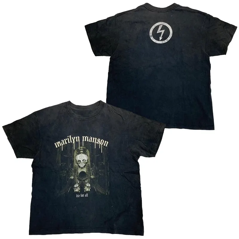 Marilyn Manson Abstract Casual T-Shirt Luxury Band Brand for Men and Women