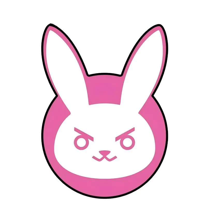 Fashion Accessories Decal D.Va, DVA Logo Sticker Car Bumper Decals Waterproof Car Stickers Cartoon PVC Car Styling