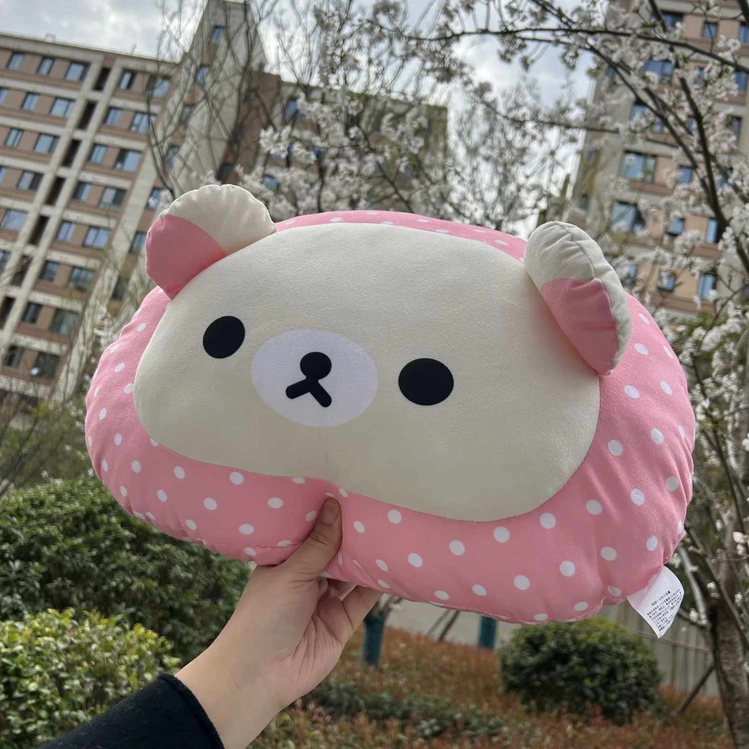 Rilakkuma Plush Toy Stuffed Brown Bear Pillow Cartoon Back Cushion Cuddly Plushies Children's Room Decoration Gifts Girl Peluche