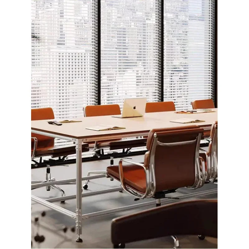 custom.Simple Modern Aluminum Rectangular Conference Desk Ocean Board Custom Multi-person Combination Office Desk E0 Grade