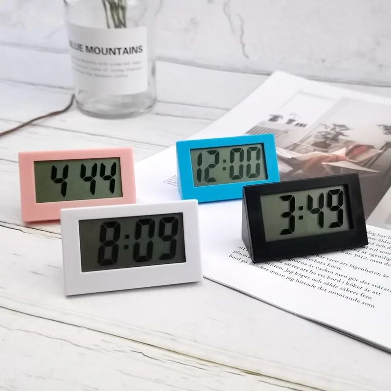 Simple Desktop Desktop Clock Mini Digital Small Desktop Clock Desktop Clock Silent Small Alarm Clock Car Clock 1Pc