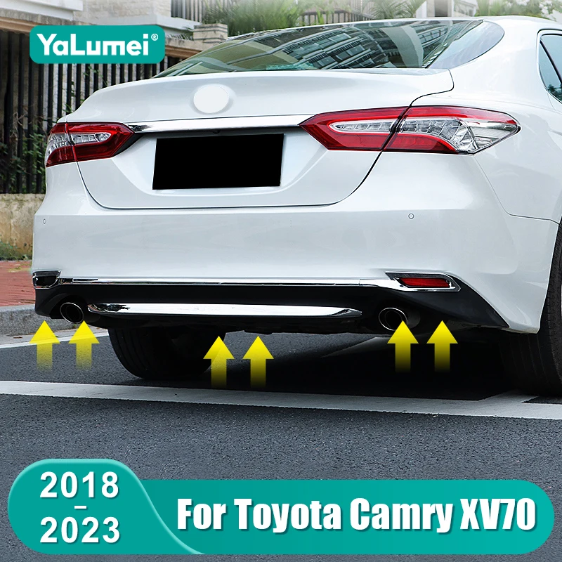 

Для Toyota Camry XV70 2018 2019 2020 2021 2022 2023 Camry 70 автомобильный задний нижний бампер, накладка на заднюю дверь, литая полоса, аксессуары