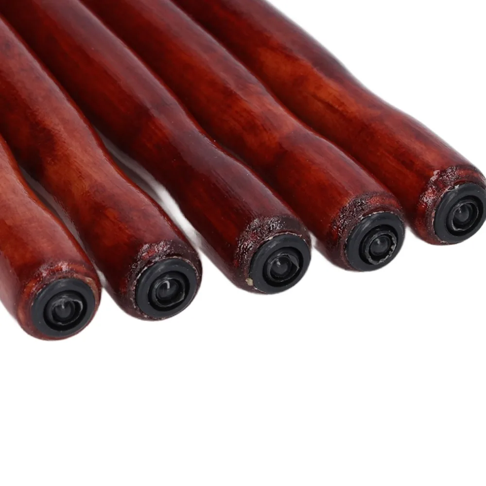 5PCS 5.91×0.51in Dip Pen Holder Mahogany Tone Detachable Structure Comic Drawing Tool Universal Interface Custom Combination
