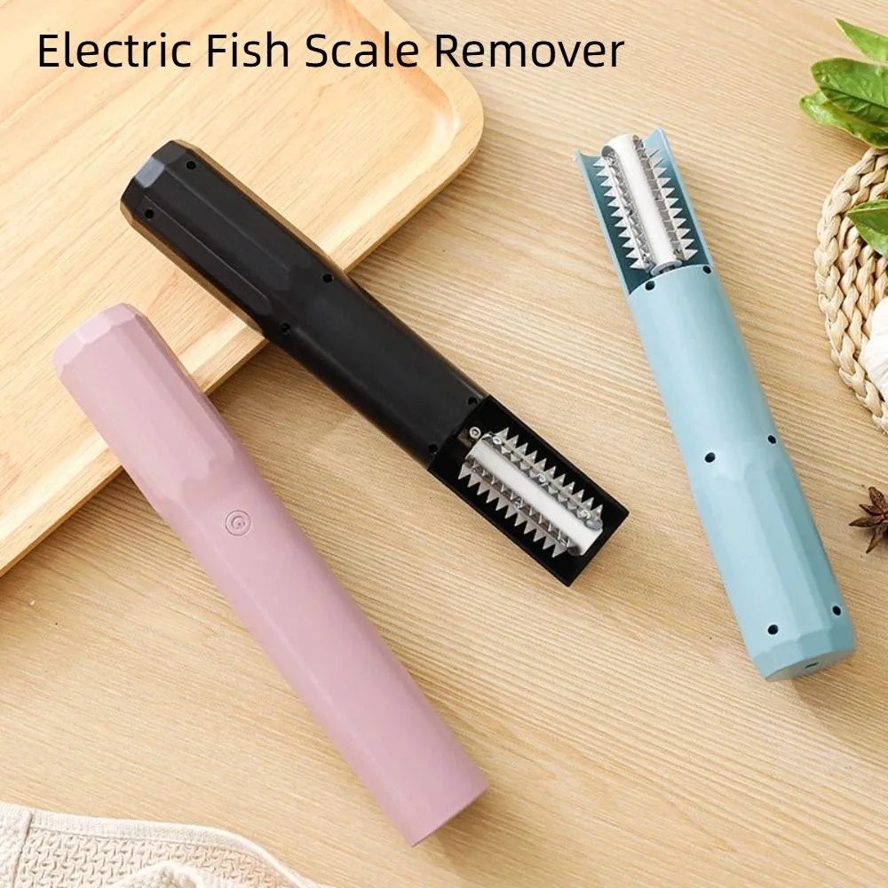 Wireless Electric Fish Scale Remover Stainless Steel Anti-Splash Rotating Electric Coconut Grater Waterproof Seafood Tools