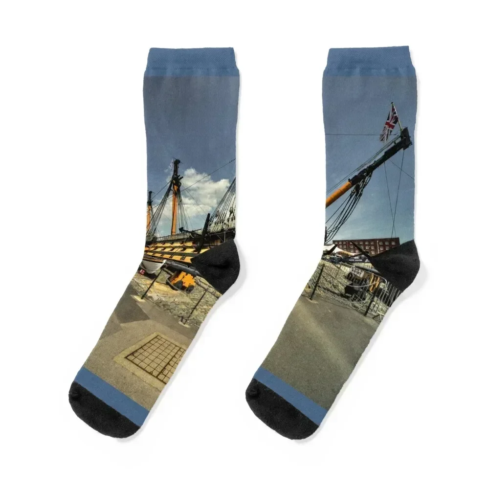 

HMS Victory Socks winter gifts snow cartoon Toe sports Male Socks Women's