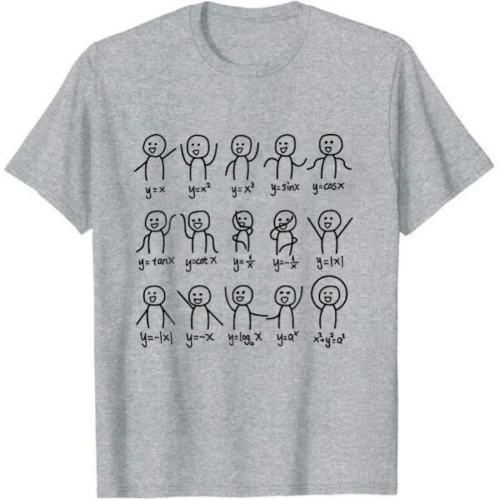 Algebraic Dance Funny Graphics Mathematical Equations Summer Casual T-shirt Men's Clothing and Women's Clothing 2026 New T Shirt
