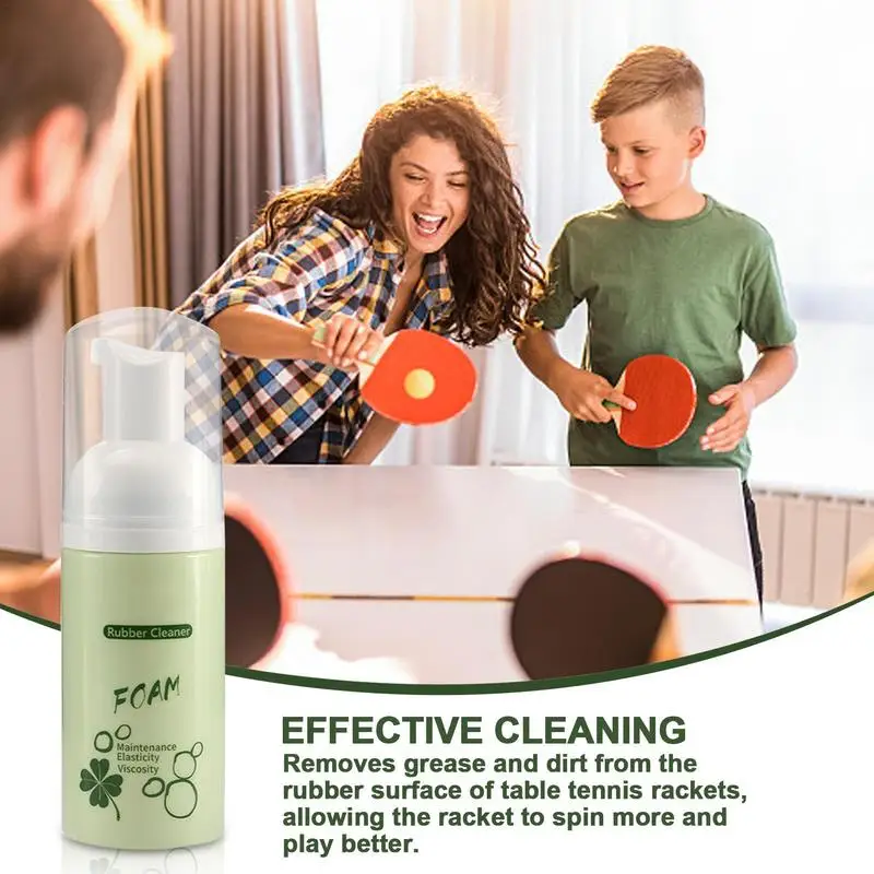 Rubber Cleaner Table Tennis Racket Care Foam Detergent 110ml Professional Paddle Cleaner Cleans Ping-Pong Paddle Many Times