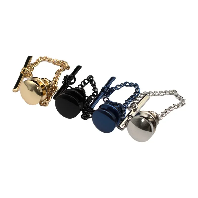 Boucle de cravate d'affaires à la mode pour hommes, broche de Banquet à cravate fixe en cuivre, pince à cravate tendance et à la mode