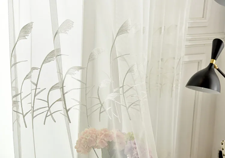 Benutzerdefinierte Größe bestickte Fenstergitter bestickte Bildschirmvorhänge für Wohnzimmer Esszimmer Schlafzimmer Fenster Matratzennetz – Detail 8
